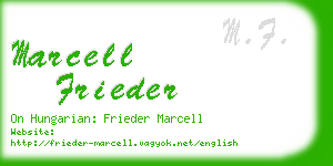 marcell frieder business card